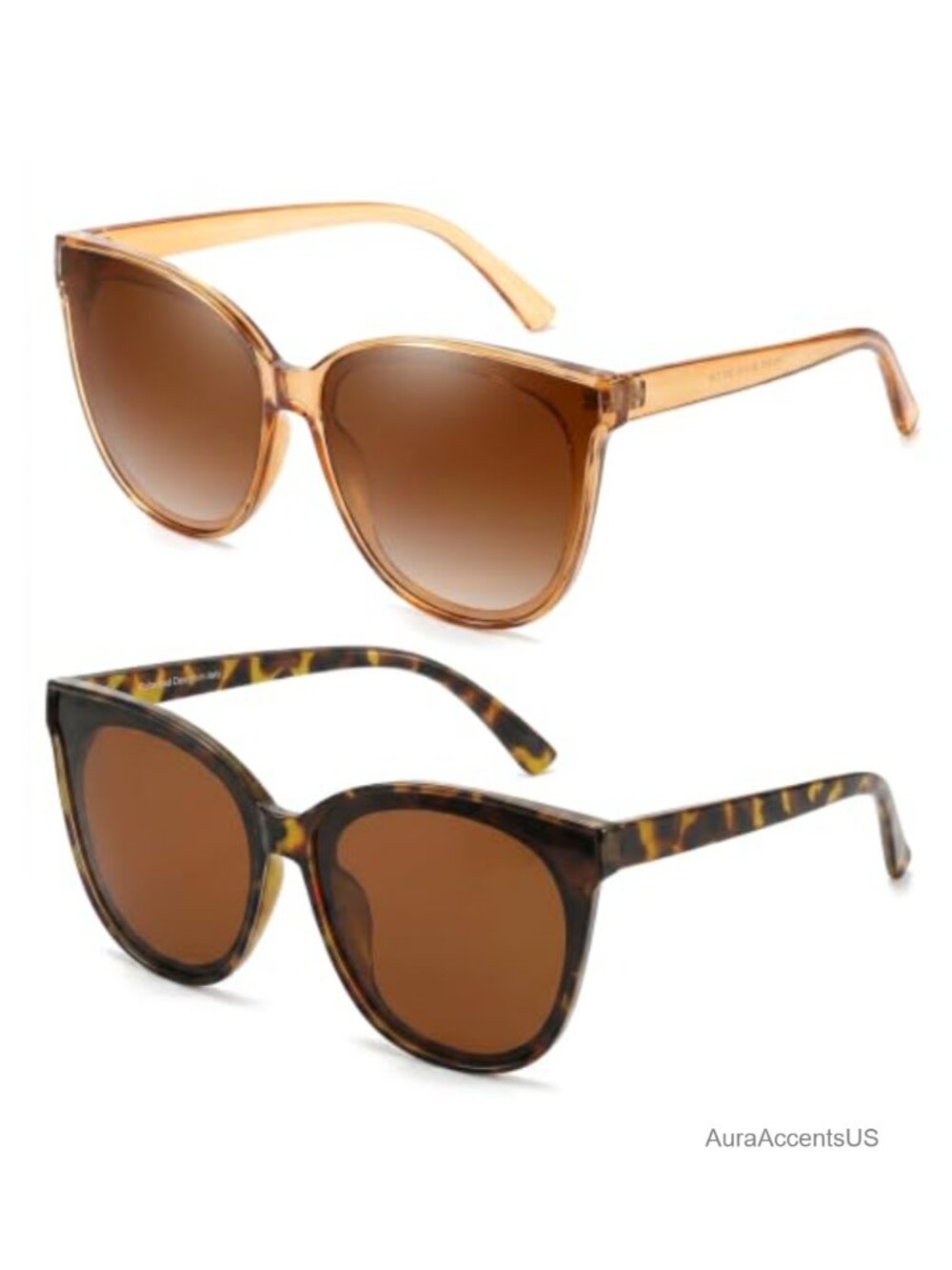 Oversized Cat Eye Polarized Sunglasses UV400 Retro 70s Women Shades